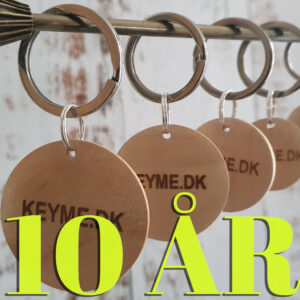 KeyMe Abonnement der løber i 10 år (inkl. 2 ID brikker)