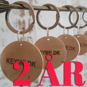 KeyMe Abonnement der løber i 2 år (inkl. 2 ID brikker)