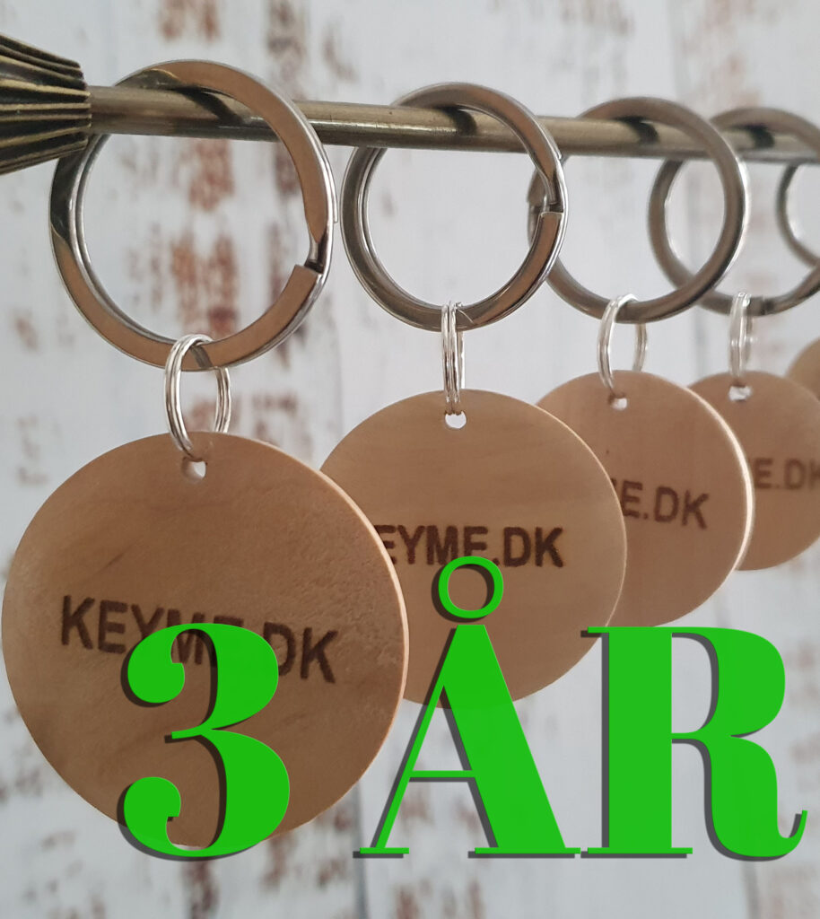 KeyMe Abonnement der løber i 3 år (inkl. 2 ID brikker)