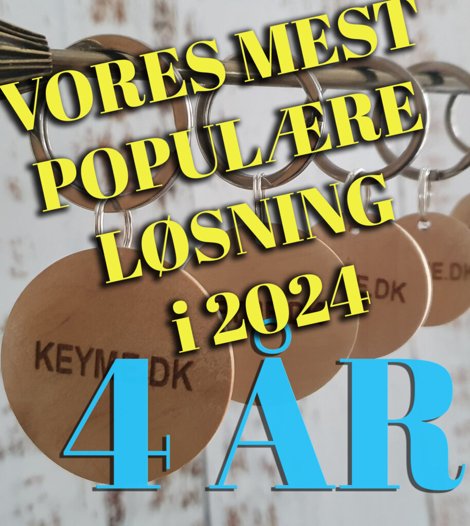 KeyMe Abonnement der løber i 4 år (inkl. 2 ID brikker)